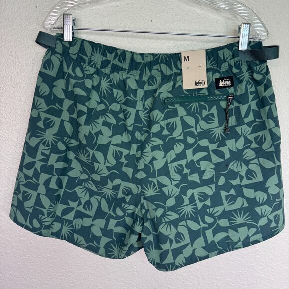 REI Trailmade Amphib Shorts Womens Medium Hiking Hike Swim Sun Peak Jasper Green - Picture 2 of 11